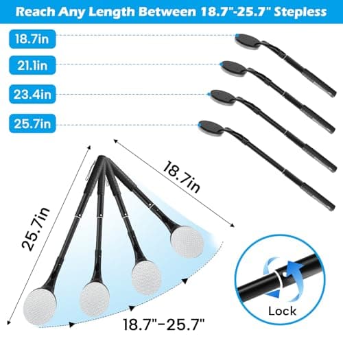 Lotion Applicator for Back, 25.7'' Long Handle Back Lotion Applicator, Easy Reach and Washable, Suitable for Use by Men and Women