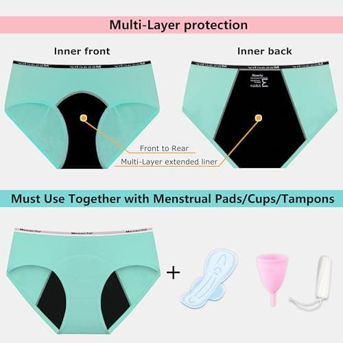 Mesachy Girls Underwear Kids Cotton Underwear for Teens Briefs
