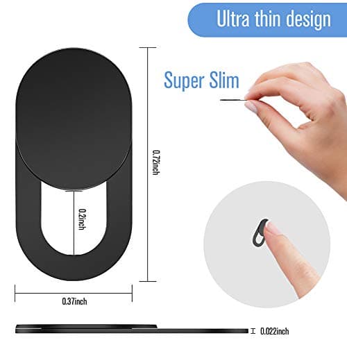 Webcam Cover Slide, [6 - Pack]Ultra-Thin Web Camera Cover for Laptops, PC,Computer and Apple Devices like MacBook,iMac, iPad and iPhone 6/7/8 Plus.0.022in Thick Web Blocker for Privacy and Security