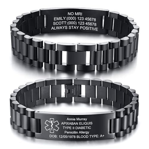 Medicinskt ID-armband herr – MEALGUET black test och recension 2024