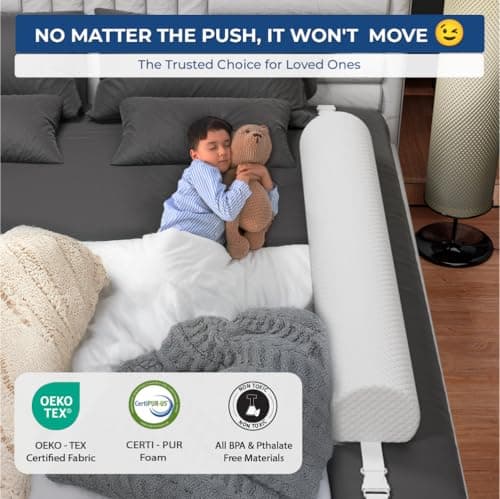 Peekabi Premium Bed Bumper for Toddlers with Adjustable Straps | Portable Rail Bumpers for Toddlers | Travel Toddler Bed Bumper for Full Size Bed, Twin, Queen & King | Toddler Bed Rail Bumpers