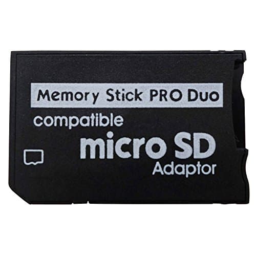 Funturbo PSP Memory Stick Adapter, Micro SD to Memory Stick PRO Duo MagicGate Card for Sony PlayStation Portable, Camera, Handycam