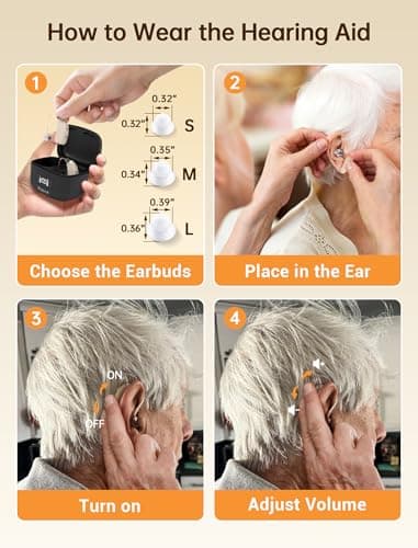 Bigprot OTC Hearing Aids for Seniors, 2026 Rechargeable Digital Sound Amplifier with Noise Cancelling for Adults, Lightweight Beginner-Friendly Hearing Aids for People Hard of Hearing (Black)