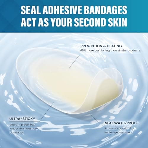 Hydrocolloid Blister Bandages Pads for Feet - Kimihome 19ct Adhesive Blisters Bandages - Waterproof Blister Pads for Heel, Foot, Toe,Finger - Gel Blister Prevention for Travel,Hiking (Variety Pack)