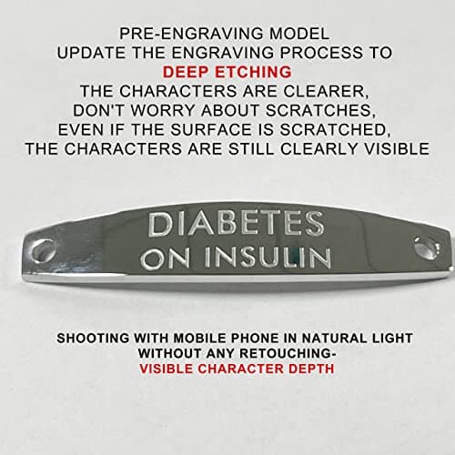 LinnaLove-Pre-engraved Simple Rolo chain Medical alert id bracelet for Women-Type 1 Diabetes-Gold