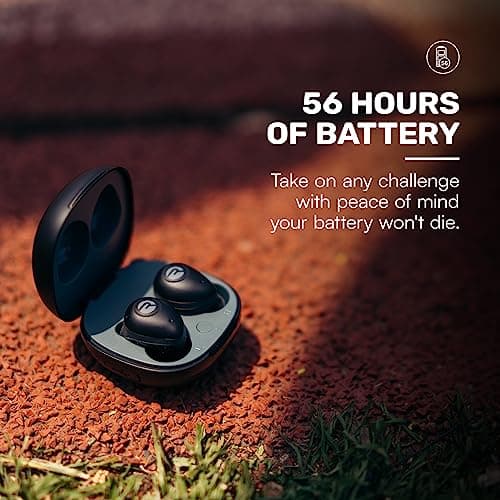 Raycon Fitness Bluetooth Wireless Earbuds + Microphone with Active Noise Canceling, Sweat & Water-Resistant Earphones, Running Headphones, Ear Buds Wireless Bluetooth 56 Hours Playtime (Black)