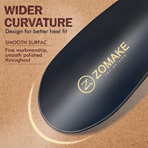 ZOMAKE Shoe Horn Long Handle for Seniors Men Women,Metal Long Shoehorn Boot Horn 16.5",Travel Small Shoe Spoon Helper for Kids 7.5"