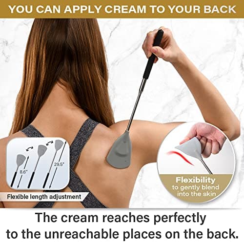 ROUNDS Cream Applicator for Back Telescopic Stick for Lotion Ointment Body Oil Medicine feet