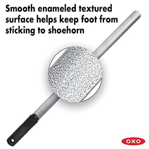 North Coast Medical Long Handled Shoe Horn, 18” – OXO Good Grips-Style Comfort Handle, Lightweight Dressing Aid for Limited Mobility & Easy Shoe Application