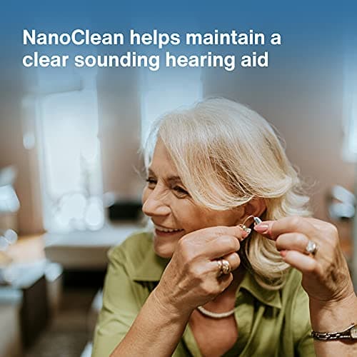 NanoClean All-in-1 Hearing Aid Cleaning Kit - 1 Pack of 20 Ready-to-Use Strands - Gentle & Effective Hearing Aid Cleaning Brush Thread-Fine Instrument Cleaners, Earbud Cleaner, Hearing Aid Accessories