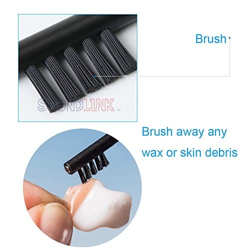 Hearing Aid Cleaning Brushes with Magnet and Wax Loop for BTE, ITC or ITE (3)
