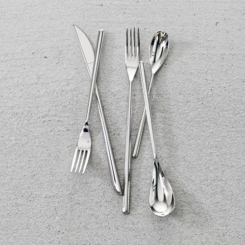 Fortessa Dragonfly 18/10 Stainless Steel Flatware, 5 Piece Place Setting, Service for 1