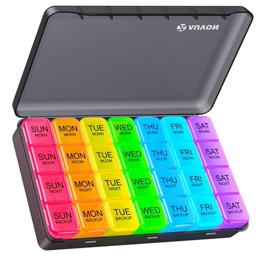 AUVON Weekly Pill Organizer 4 Times a Day Review 2025
