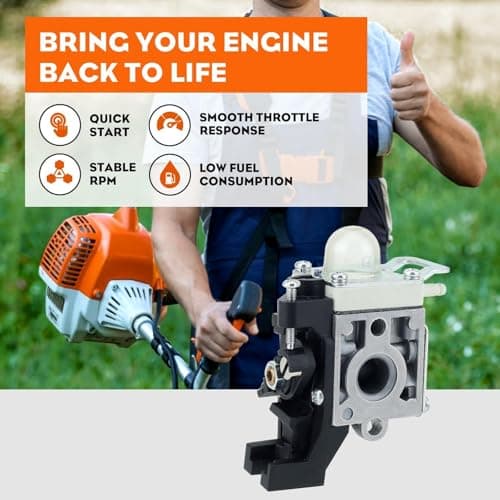 Hipa SRM 225 Carburetor for Echo SRM-225 PAS 225 GT225 PAS-225 GT-225 SRM225 PE225 PAS225 SHC225 PPF225 GT225L SHC225S Trimmer Weedeater Parts Replace A021001692 RB-K93 Carburetor
