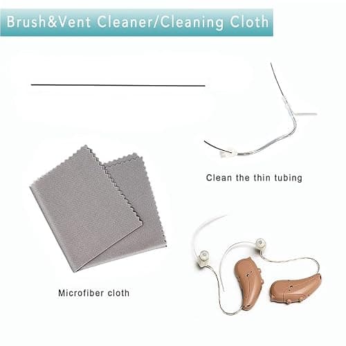 BOCOKO Hearing Aid Hard Case Pocket Size with Cleaning Cloth Brush Tools for Sound Amplifier(Black)