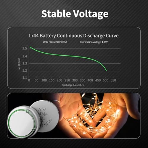 NICEBATT LR44 Batteries 60 Pack, AG13 L1154F 357 303 SR44 A76 Premium Alkaline 1.5V Button Coin Cell Battery