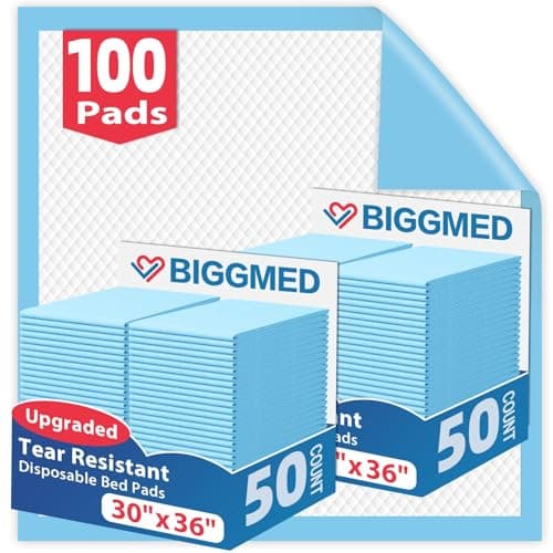 BIGGMED Engångsunderlägg Test – 100 Pack 30x36 tum Svenska