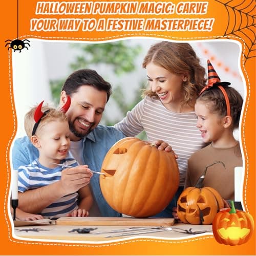 Antner Professional Pumpkin Carving Kit 10 PCS Premium Stainless Steel Pumpkin Carving Tools for Easily Carve Sculpt Halloween Jack-O-Lanterns Decorations