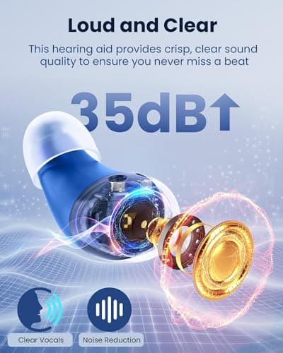 CUEME Hearing Aids, OTC Rechargeable Hearing Aids for Seniors & Adults with Hearing Loss – Mini Invisible Comfortable Design, Clear Sound, Auto On/Off, Up to 48H Battery Life, Portable Charging Case
