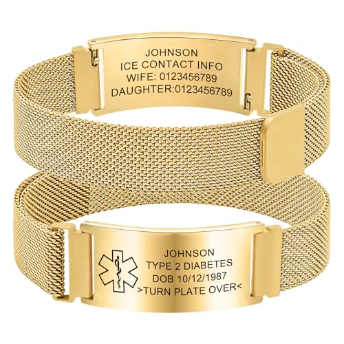 YOUNIFLARE Medical ID Bracelet Review – Gold Mesh Style That Actually Gets Worn