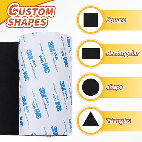 Felt Furniture Pads, Non Slip Self Adhesive Cuttable Felt Tape Black Heavy Duty Felts Strip Roll for Protecting Hardwood Floors Chair Wall Protector (40 x 5 x 0.12 Inch)
