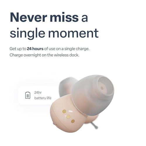 Audien Atom One OTC Hearing Aids - Wireless, Rechargeable, and Comfortable | Clear Sound in a Small, Discreet Design for Seniors & Adults with Hearing Loss