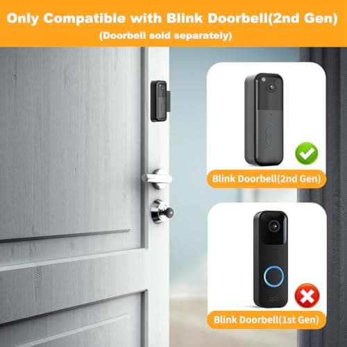 Blink Doorbell Mount, Anti-Theft Video Doorbell Door Mount Bracket No Drilling, Not Block Doorbell Motion Sensor, Easy to Install, Fit for Blink Doorbell Camera (Black)