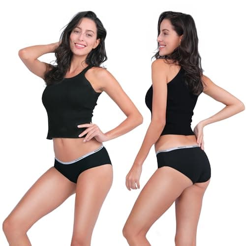 Nalwort Womens Period Underwear Menstrual Period Panties Postpartum Cotton Panties 5 Pack (as1, alpha, m, regular, regular, Color-01)