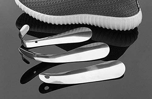 Shoe Horn for Seniors Men Women, Metal Shoehorn Handled, Shoehorns Shoe Spoon Boot Horns, Shoes Stick Helper, Travel Small Size Stainless Steel Short Shoe Tongue