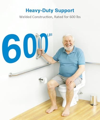 Grab Bar Bundle for ADA Compliance, Brushed Stainless Steel 1.5" Diameter 3-Piece Set (18", 36", 42") for Commercial Restrooms & Shower Safety Bars for Seniors