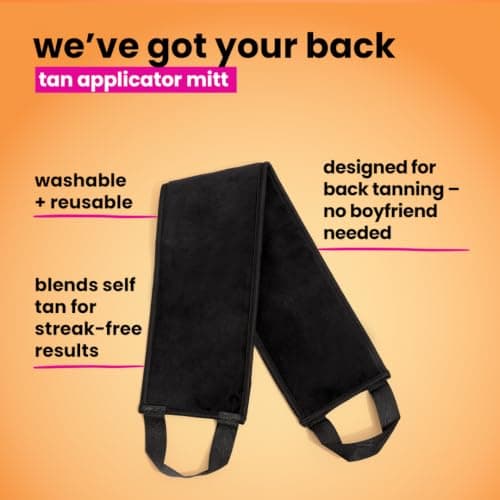 b.tan Back + Body Self Tanning Mitt Applicator Kit | Get Your Mitts on This Bundle - Streak-Free, Velvety Soft, Reusable & Washable Back + Body Applicator Mitt for Self Tan, Lotion, Sprays, Gels