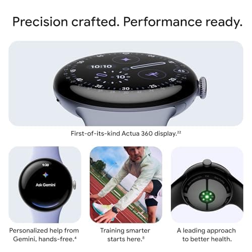 Google Pixel Watch 4 (45mm) - Android Smartwatch with Heart Rate and Sleep Tracking - 40-Hour Battery - Fitness Tracking - Google AI - Matte Black Aluminum Case - Obsidian Active Band - Wi-Fi
