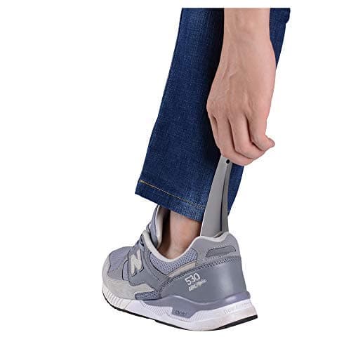 Shoe Horn for Seniors Men Women, Metal Shoehorn Handled, Shoehorns Shoe Spoon Boot Horns, Shoes Stick Helper, Travel Small Size Stainless Steel Short Shoe Tongue
