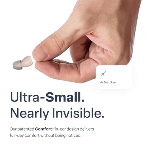 Audien Atom One OTC Hearing Aids - Wireless, Rechargeable, and Comfortable | Clear Sound in a Small, Discreet Design for Seniors & Adults with Hearing Loss