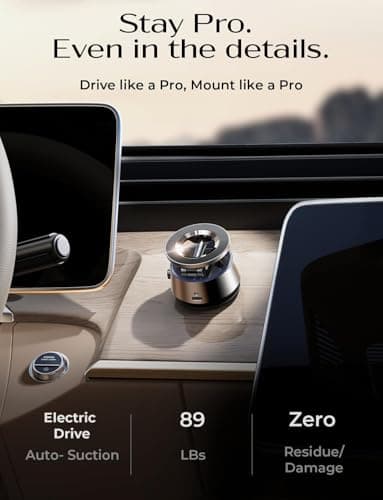 LISEN Suction Phone Mount【2026 Auto Vacuum 3.0】, 360 Adjustable Magnetic Phone Holder for Car Dashboard Universal Magsafe Accessories Gifts for Men Women for iPhone 17 Pro Max Air 16 15 14 13 12