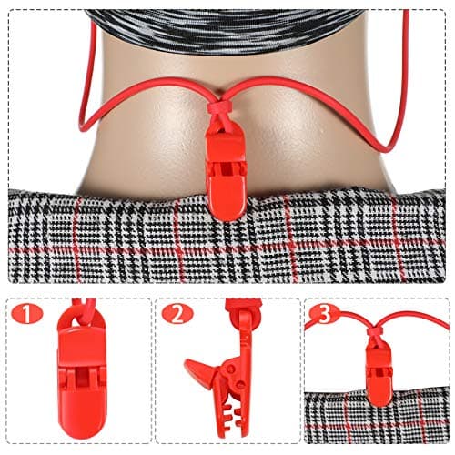 BBTO 4 Pcs Hearing Aid Clips Adjustable Lanyard Holder Anti-loss Portable Protector Rope for Seniors Adults