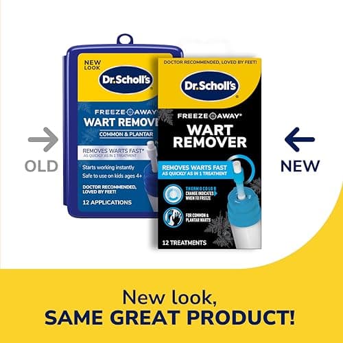 Dr. Scholl's Freeze Away Wart Remover for Hands & Feet, 12 ct – Removes Warts Fast in as Little as 1 Treatment, Fast-Acting Treatment for Common and Plantar Wart Removal, Safe to Use on Kids Ages 4+