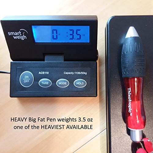 Thixotropic HEAVY Super Big Fat Weighted Pen for Tremors and Parkinson's (Twin Pack) Premium Ink