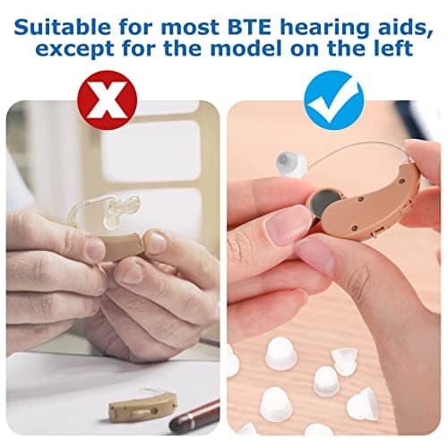 30 Pcs Dome Hearing Aid Silicone Hearing Aid Domes Hearing Aid Power Medium Power Small Close Ear Tips Hearing Direct Large Power for Hearing Resound Accessories(White)