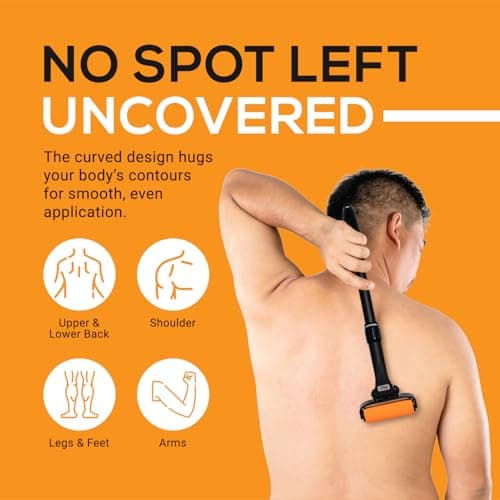 EZPIK Lotion Applicator for Back, Extendable up to 23" - Curved Design Back Lotion Applicator for Elderly/Seniors with Limited Mobility, Lotion Stick & Sunscreen Applicator for Skin Cream, Oils & More