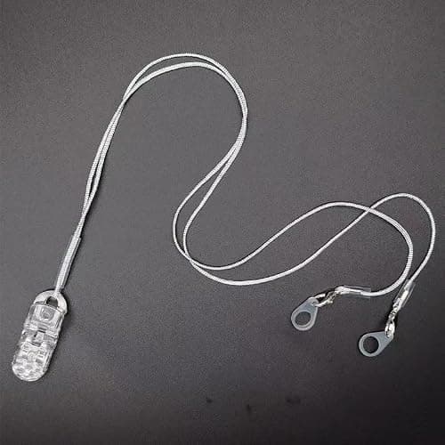 Hearing Aids Clip Holder Portable Hang Rope Anti Lost Hearing Amplifier Lanyard Clips(3 Sets,Includes 7mm/9mm/11mm Silicone Loops * 6)